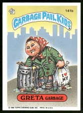 Vintage 1986 Greta Garbage Pail Kids Topps Sticker Card #141b (NM) picture