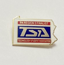 Vintage TSA Technology Student Association Enamel Pin PA Region 3 Finalist picture