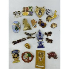 Vintage 1980s Lot of 19 Club Themed Pins Mostly Citrus Heights California Lions picture