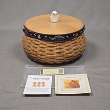👻LONGABERGER - 2004 Hostess - Happy Halloween Basket w/ Liner & Lid 🎃NEW🎃 picture