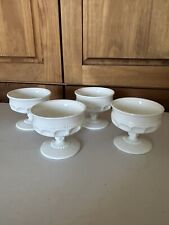Vintage Kings Crown Thumbprint Milk Glass Shebert Cups picture