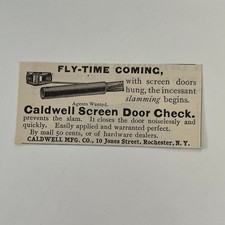 Caldwell Mfg Co Fly-Time Coming Screen Door Check 1895 Cosmopolitan Ad SAH6-S46 picture