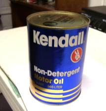 Vintage Kendall Non-Detergent Round Quart Motor Oil NOS, FULL picture