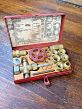 Vintage 1940's Mueller Brass Charging Purging Refrigeration Valve Kit USA picture