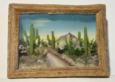 Miniature Desert CACTUS HANGING DIORAMA - Landscape View Co TUSCON, Arizona picture