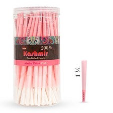 Kashmir Pre Rolled Cones Pink 1 1/4 Size 200 Ct Rolling Papers W/Filter Tips picture