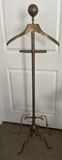 Vintage Gentlemens Valet Brass Gentlemens Butler Stand picture