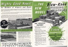 1941 Blaw Knox 2 Separate Pg. Ad: XB Road Finishing Machine, Blade Spreader pics picture