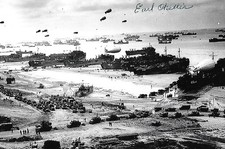Earl Chellis signed 4x6 photo WW II D-Day First Wave European RARE COA LOOK picture