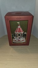 Lenox Holiday Gazebo Centerpiece Sitting On Santa's Lap Music Box ,brand New  picture