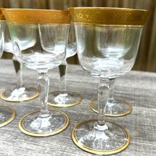 Tiffin Franciscan Minton Crystal Optic Gold Encrusted 5 3/8