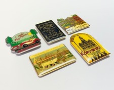 Lot of 5 Vintage Enamel Travel Souvenir Fridge Magnets - Dollywood+ 4 more picture