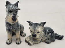 Goebel Dog Schnauzer Fox Terrier, Grey Schnauzer Dog West Germany - SIGNED picture