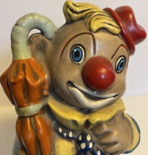 vintage ceramic clown figurine c.1971  Hand Painted Hand Made One Of A Kind picture