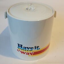 Have It Your Way Burger King Ice Bucket Vintage Rainbow 1983 1980s Fast Food picture