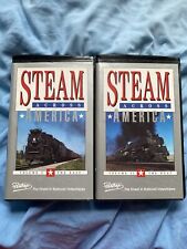 Vintage STEAM ACROSS AMERICA Trains Pentrex 2 Part Set VHS 1993 N&W NKP UP SP GW picture