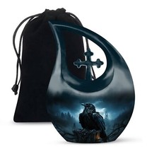 The Raven'S Male Urn For Large Human Ashes Decorative Urn For Mother 10 Inch picture