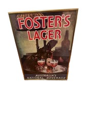 Framed Foster’s Lager Poster – Australia’s National Beverage – 14.75” x 21” picture