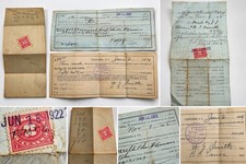 1922 1924 NC Bank Promissory Notes Fletcher Asheville Revenue Stamp Ephemera picture