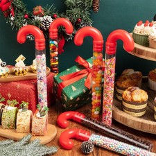 12 pcs Empty Candy Cane Tubes ,Candy container for charistmas... picture