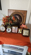 Vintage Travel Alarm Clock Lot Of 5 Phinney-Walker, Elgin & Linden, Seth Thomas picture