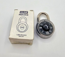 Uline H-7438BL Combination Padlock with Optional Key - 3⁄4