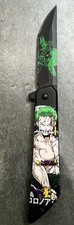 One Piece  Anime  Roronoa Zoro Spring Assisted Open Pocket Knife9” picture