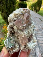 Natural Beautiful Pink Fluorite With Muscovite Combine Specimen 1550 Carats picture