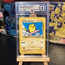 PG 8 Surfing Pikachu 2001 WOTC Black Star Promo #28 Vintage Pokémon Card picture