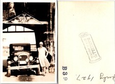 1927 Woman and Chevrolet Vanished Forest Snohomish Cty WA B+W Photo S0057 picture