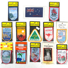 Australia Great Barrier Reef 13 Vtg Woven Badge Patch Lot NSW Cairns Queensland picture