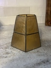 Vintage Capiz Shell Lamp Shades Brass Trim 6 Panel Mini picture