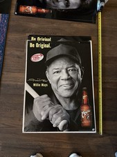 Vintage Coors Willie Mays Posters Lot of 20 NOS Beer Advertising Store Display picture