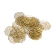 25 Pack 5/8 Inch Brass Tobacco Pipe Screens Metal Bowl Filter 15.8mm Reusable picture