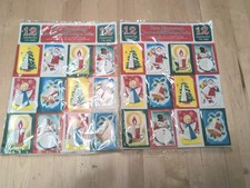 2 Vtg 3D Honeycomb Christmas Gift Tags Package Cards Tie-Ons Sealed Packs Of 12  picture