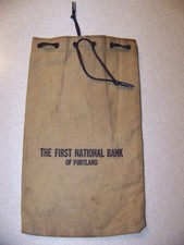 Vintage First National Bank of Portland Deposit Bag - 10 X 6” picture