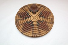 Antique Hopi Second Mesa Coiled Basket Plaque Radiating Pinwheel Star 13
