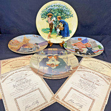 Four Piece Vintage Knowles Americana Holidays Plates Don Spaulding 4pc 1978-81 picture
