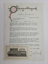 1934 antique CRANE & BREED CASKET Co cincinnati oh CHRISTMAS CASKET PHOTO LETTER picture