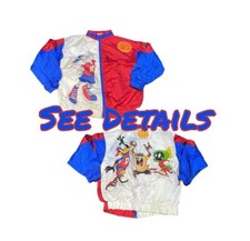 Vintage Looney Tunes by Mighty Mac Bugs Taz Marvin Daffy Basketball Windbreaker picture