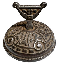 Antique Victorian Cast Iron Tobacco Press Ornate Scrollwork Tobacciana 3.25
