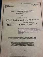 ORIGINAL WW-2 Pilots Flight Operating Instructions for AT-17 and UC-78 picture
