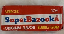 Vintage 1970’s TOPPS SUPER BAZOOKA BUBBLE GUM Sealed Pack New Old Stock RARE picture