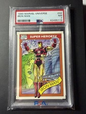 1990 Impel Marvel Universe Iron Man #42 PSA 7 Tony Stark Doomsday Invest picture