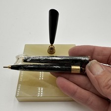 Mable Pen Desk Set Vintage New Gold Brass Tone Accents 1950s H2 picture