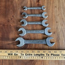 5 Vintage Double Open End Hinsdale Wrenches picture