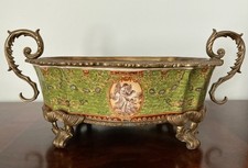 Wong Lee 1895 Porcelain/Bronze Bowl centerpiece Cherub Angels Design picture