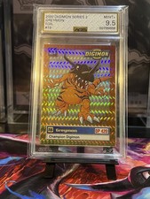 1999 Upper Deck Digimon GREYMON Foil #19 AGS 9.5 picture