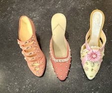 Vtg Miniature Collectible Shoe Figurines Just The Right Shoe & Classic Couture picture