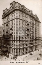 c1910s Hotel Bldg. Scene Street Manhattan New York NY RPPC Photo Postcard COPY picture
